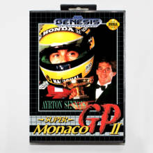Tarjeta de juego MD de 16 bits para Sega MegaDrive Sega Genesis, versión en caja de Super Monaco GP II de Ayrton Senna 2024 - compra barato