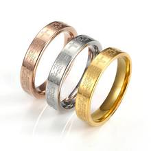 LUXUKISSKIDS 3pcs/lot New Arrival Fashion Character Letter Ring 316L Stainless Steel Rings For Men And Women, Steel /Gold /Rose 2024 - buy cheap