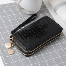 Double Zipper Wallet Bag For Women Female PU Leather Long Phone Card Holder Coin Pocket Clutch Purses Money Bags Fashion Handbag 2024 - buy cheap