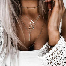 Bohemian triangle Geometric Collar Statement Chain Neckalce For Women Choker Pendant Fashion Jewelry Accessories Gifts 2024 - buy cheap