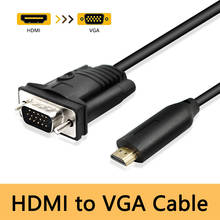 HDMI к VGA кабель Мужской hdmi2vga конвертер декодер адаптера hdmi-vga 1080P совместимый ноутбук ПК проектор HDTV PS4 Chromebook 1,2 m 2024 - купить недорого