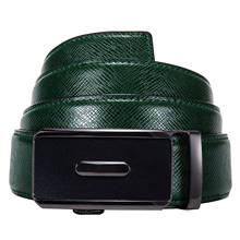 130cm Men Belt Green Leather Belt Alloy Automatic Slide Buckle Square Buckle Waist Strap Gift for Wedding Business Barry.Wang 2024 - buy cheap
