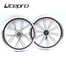 Litepro-juego de ruedas para bicicleta plegable, juego de ruedas de 14/16 pulgadas, exterior, 3 velocidades, BMX, 412 2024 - compra barato