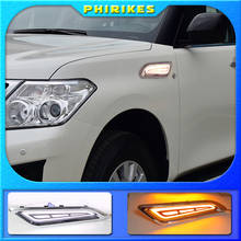 LED DRL Flowing Turning Light Signal Lamp Side Vents StickerFor Nissan Patrol Y62 Armada Accessories 2015 2016 2017 2018 2019 2024 - buy cheap