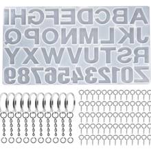 1Set Crystal Epoxy Resin Mold Alphabet Letter Number Keychain Pendant Casting Silicone Mould Jewelry Making Tools DIY Crafts new 2024 - buy cheap