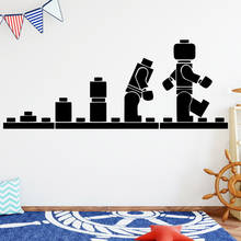 Забавная Эволюция робот Пакман ПВХ наклейки на стену домашний декор для детской комнаты Настенные стикеры водонепроницаемые обои 2024 - купить недорого