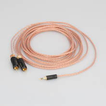 Audiocrast-cable de audio y vídeo de alta calidad, 2 rca a 3,5 MM, hifi, 1 a 2, OFC, de cobre puro 2024 - compra barato