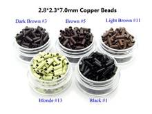 6.0mm 7.0mm 200pcs Copper Micro Rings Beads/Link/Tube for Pre-bond Hair Extensions Hair Rings for I tip Hair Extension LZH0033 2024 - buy cheap