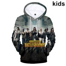 Толстовка детская с капюшоном, свитшот для мальчиков и девочек 2-14 лет, 3D Playerunknown's Battlegrounds, верхняя одежда, куртка, пальто, одежда для подростков 2024 - купить недорого