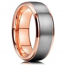 Anéis unissex de aço inoxidável de 8mm, anel simples de casamento e noivado para mulheres, presente de festas, acessórios de joias 2024 - compre barato