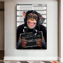 Abstract Wall Art Monkey Criminal Canvas Print Paintings No Frame Modern Decorative Picture for Living Room Decor Cuadros 2024 - buy cheap