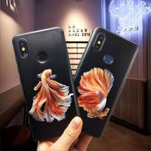 for Xiaomi Mi 10 9 8 SE CC9 Pro 9T Mix 2 2S 3 6X A2 Redmi Note 7 8 K20 K30 POCO X2 Case 3D Embossed Carp Matte Soft Cover Funda 2024 - buy cheap