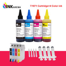 Inkarena-cartucho de tinta para recarga em impressoras epson, 4 garrafas, tinta t1971, t1x, t9000, 201, 211, 401, 204, 104 2024 - compre barato
