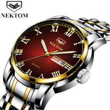 Nektom relógio de pulso esportivo masculino, relógio impermeável com data 30m de quartzo casual para homens, de marca famosa e luxuosa 2024 - compre barato