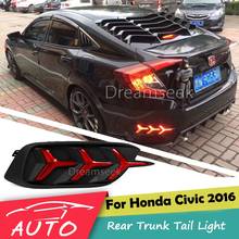 Reflector LED para parachoques trasero, luz trasera para Honda Civic Sedan 2016 2017, lámpara de freno de parada con señal de giro secuencial dinámica 2024 - compra barato