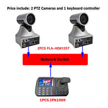 2MP 72.5 View Degree 12x Zoom 1080p Video IP HDMI SDI Conference PTZ Camera and LCD Network Keyboard Controller 2024 - buy cheap