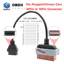 For PSA 30 pin Car Extension cable For Peugeot/Citroen OBD 2 OBD2 Connector ODB2 Lexia3 diagbox Car Diagnostic Auto Scanner Tool 2024 - buy cheap