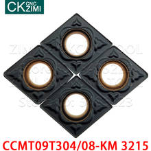 CCMT09T304-KM-insertos de carburo de 3215 CCMT09T308-KM, herramientas de torneado de madera externa, CNC, cortador de torno, CCMT 09T3 para hierro fundido 2024 - compra barato