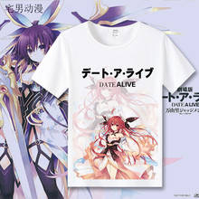 Date A Live Tokisaki Kurumi Cosplay T Shirt Yatogami Tohka Himekawa Yoshino Casual T-Shirt Cartoon Top Tee tshirt Costume 2024 - buy cheap