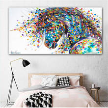 Abstract Colorful Horse Animal Canvas Painting Modern Posters and Prints Wall Art Picture for Living Room Home Decor Cuadros 2024 - buy cheap