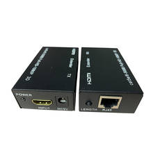 Extensor HDMI HD 1080P, 60m, RJ45 1x1, divisor, emisor y receptor HDMI, cable ethernet Cat6 RJ45 para PC y TV 2024 - compra barato