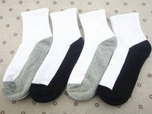 Носки хлопковые, белые, черные, серые, дышащие, впитывающие пот, 12 пар 2024 - купить недорого