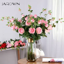 JAROWN, искусственные, 2 головки, роза, настоящее прикосновение, латексные, декоративные розы, для свадьбы, вечеринки, дома, цветочное украшение, искусственные цветы 2024 - купить недорого