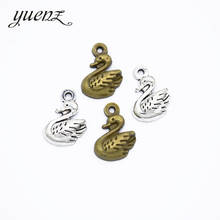 YuenZ 30pcs Antique Silver color swan Charm fit  style Bracelets necklace Pendant DIY Metal Jewelry Making 10*14mm D9308 2024 - buy cheap