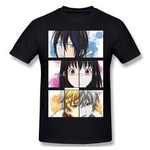 Camiseta de algodão masculina main face, camiseta noragami hiyoriki manga series 2024 - compre barato