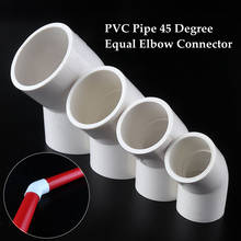 5~50pcs Size 20~50mm PVC Water Supply Pipe 45° Equal Elbow Connector Fittings Irrigation System Watering White Parts 2024 - buy cheap