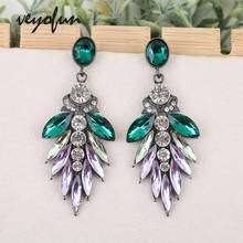 Veyofun Trendy Crystal Drop Earrings Party Long Dangle Earrings Fashion Jewelry for Women Gift Wholesale 2024 - buy cheap