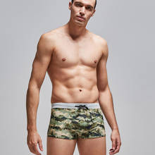 Sunga masculina, cueca boxer para homens, camuflagem de cautela, impressão animal, roupa de banho, surf, 2020 2024 - compre barato