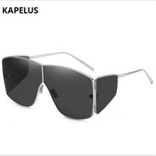 KAPELUS sunglasses  Big frame sunglasses Dark green UV400 sunglasses Metal windshield 2024 - buy cheap