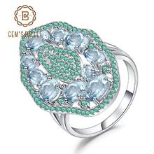 Gem's Ballet 3.65Ct Natural Irregular Sky Blue Topaz Gemstone Rings For Women 925 Sterling Silver Engagement Ring Fine Jewelry 2024 - buy cheap
