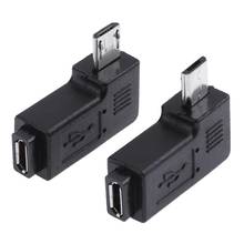 2pcs/lot 90 Degree USB Left & Right Angled Micro 5pin Female to Micro USB Male Data Adapter To Mini USB Connector Plug Micro USB 2024 - buy cheap