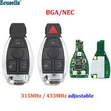 3/4 botões chave remota inteligente bga nec 315/433mhz para mercedes benz a b c e s classe w203 w204 w210 w211 w212 w221 w222 2024 - compre barato