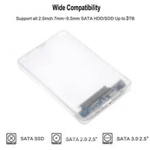 Carcasa de disco duro externo SATA, carcasa de disco duro SSD HDD de 3,0 pulgadas, USB 2,5, 5gbps, Windows Lunix, Mac OS 9,1 2024 - compra barato