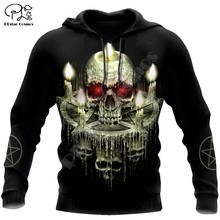 PLstar Cosmos Satan Devil Ghost Gothic Skull Funny Casual Pullover NewFashion Streetwear 3DPrint Men/Women Jacket Zip Hoodies 22 2024 - buy cheap