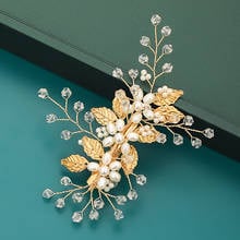 New Vintage Gold Pearl Hair Clips For Women Gifts Crystal Handmade Tiara Hair Clips Pins Wedding Bridal Hair Accessories 2024 - buy cheap