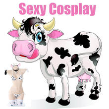 Japanese Cute Dalmatian Milk Cosplay Costume Anime Sexy Kawaii Mini Cow Bikini Lingerie Full Set Headband Ear with Tail Stocking 2024 - buy cheap