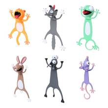 3D Stereo Cartoon Lovely Animal Bookmark Cute Cat Rabbit Funny Student Kids Gift 2024 - buy cheap