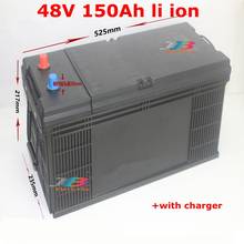 waterproof lithium 48V 150AH li ion battery With BMS for 5000W 7000W UPS scooter EV skateboard Solar inverters +10A charger 2024 - buy cheap