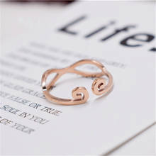 YUN RUO 316L ювелирные изделия из титановой стали Sun Wukong Золотое кольцо юбилейное свадебное кольцо из розового золота Модный женский подарок никогда не выцветает 2024 - купить недорого