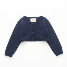 Navy Blue Kids Jackets for Girls Jacket Sweater Cardigan Cotton Outerwear Girls Coat Girls Clothes for 1 2 3 4 Years Old 195105 2024 - buy cheap