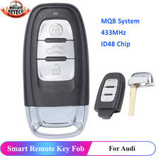 KEYECU умный дистанционный ключ 3 кнопки Fob 434 МГц ID48 для Audi (MQB система) A1 A3 Q3L Q2L 2024 - купить недорого