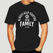 Camiseta SUPERNATURAL Always Keep Fighting SPN para adolescentes, camisetas de manga corta, camisas de flores populares para chicos, T-Shirt-0629D 2024 - compra barato