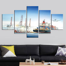 Canvas Pictures Wall Art Poster Framework 5 Piece Transportation boat Paintings Home Decor 2024 - buy cheap