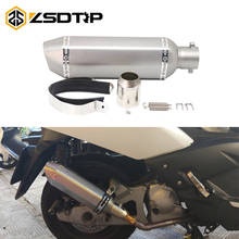 Zsdtrp-silenciador de escapamento de motocicleta, escape modificado universal, com db killer, adesivos ak, para fz6, cbr250, cb600, mt07, r6, r1, er6n 2024 - compre barato