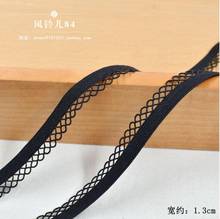 5 Meters 1.3cm Width Romantic Black Elastic Stretched Embroidered Lace Trim Exquisite Lace Fabric for Underwear diy Accessories 2024 - buy cheap
