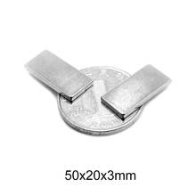 2~20pcs 50x20x3 Strong Quadrate Neodymium Magnet 50mm x 20mm NdFeB Magnetic magnet 50x20x3mm Rare Earth Magnets sheet 50*20*3 2024 - buy cheap